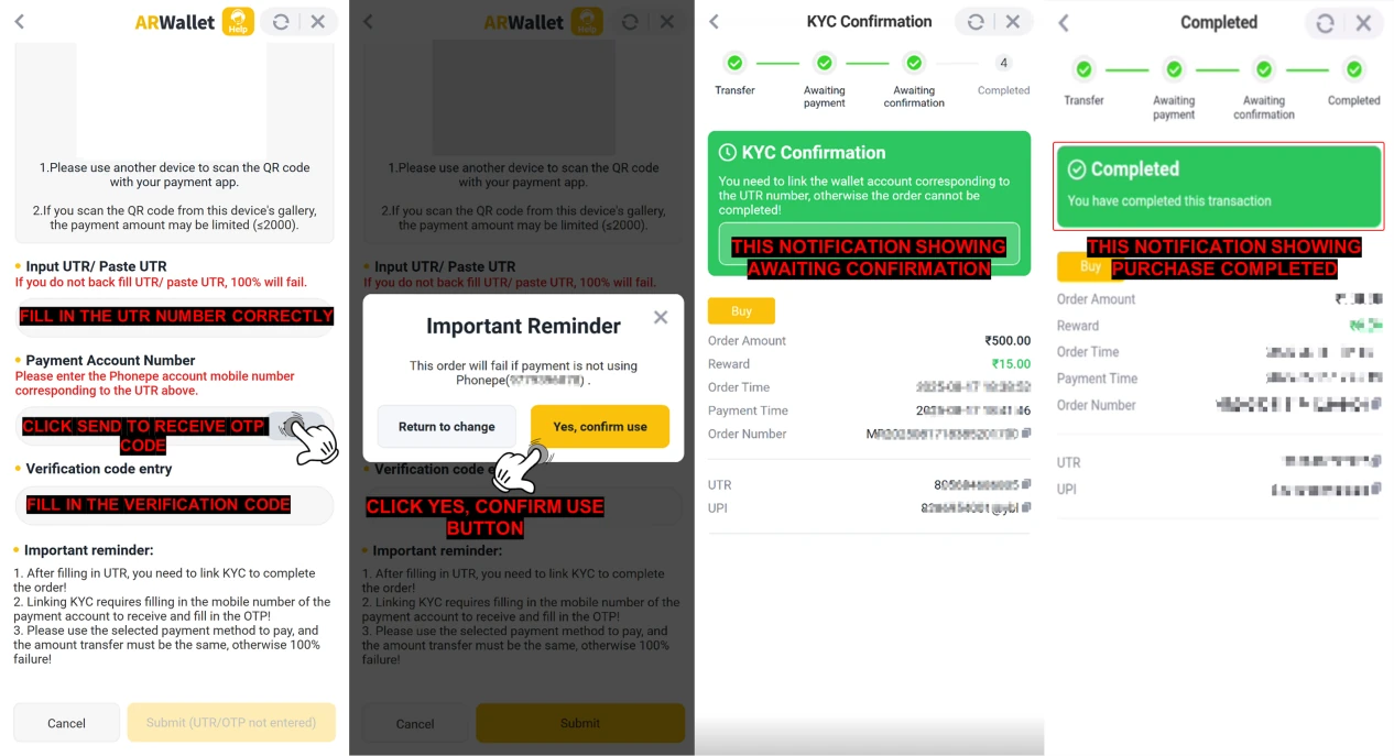How To Buy ARB Coins Using Secure UPI — step screenshot